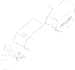 Rear Bag Assembly Diagram and Parts List for 10736 403400000 - 405499999 Lawn Boy Lawn Mower